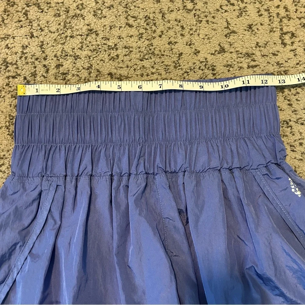 Free People Blue High Waist Lined The Way Home Athletic Shorts Size Medium